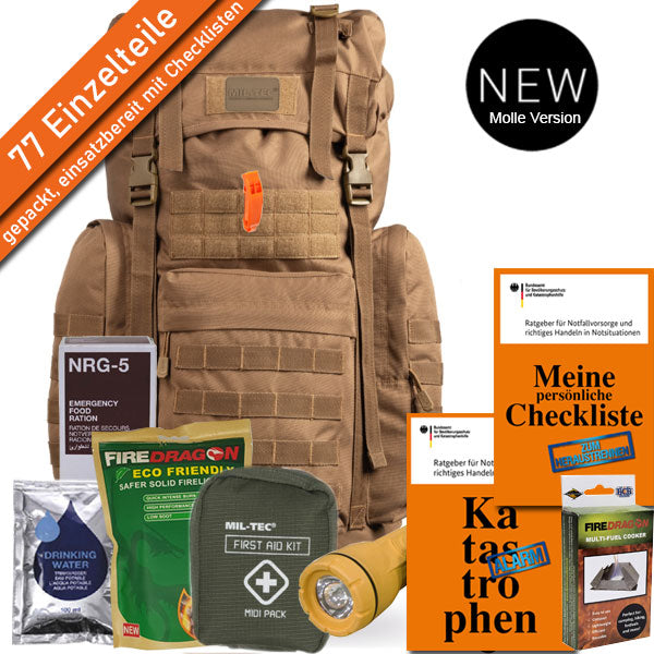 Notfallrucksack GEN2 Basic 65 Liter gefüllt - PrepBag